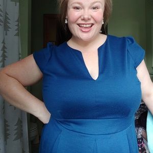 Meet Me At the Punch Bowl A-Line Dress - 2X